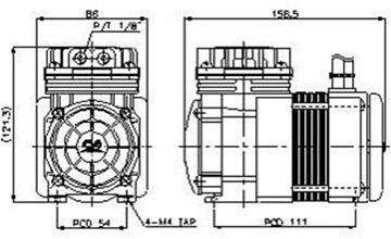 OIL LESS AIR COMP DIAPHRAM TYPE 1 specs